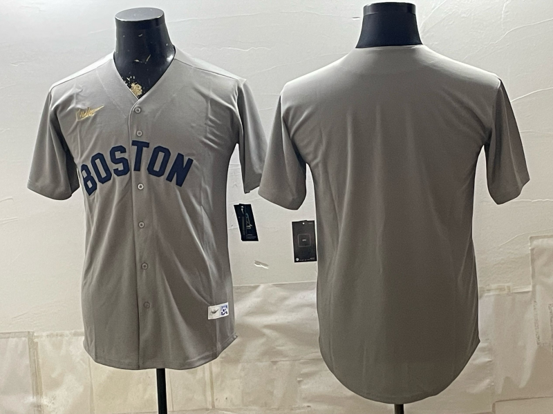 Men Boston Red Sox blank grey 2026 Nike MLB Jerseys 0901006->boston red sox->MLB Jersey